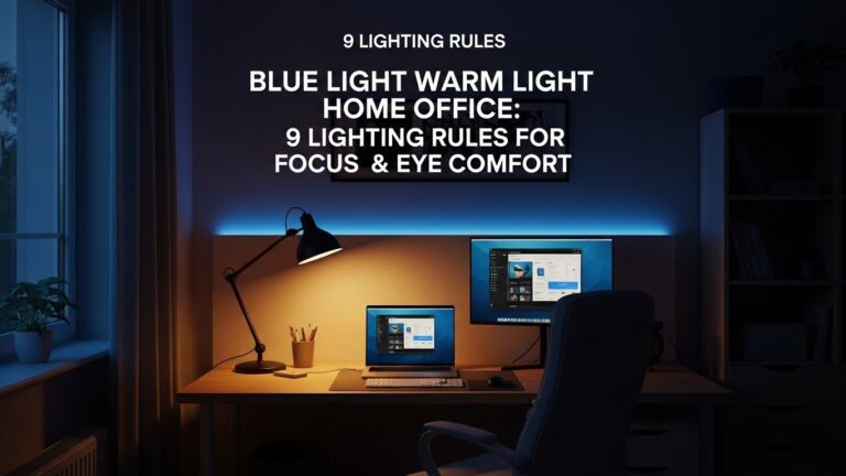Blue Light Warm Light Home Office: 9 Lighting Rules for Focus and Eye Comfort