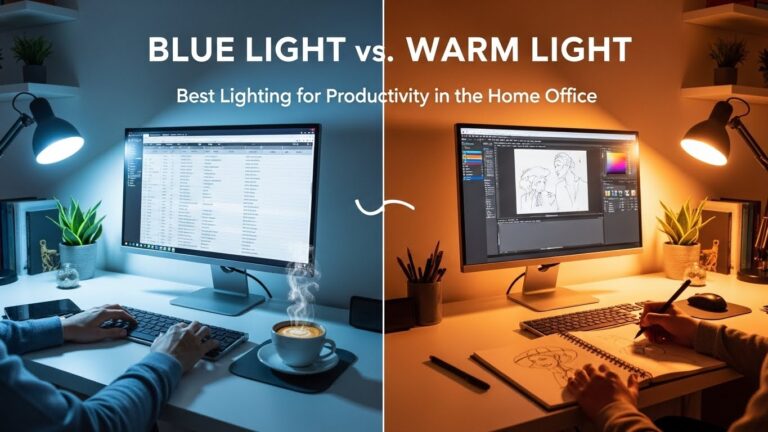 Blue Light vs Warm Light Best Lighting for Productivity in Home Office