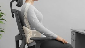 Correct lumbar support placement visual