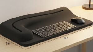 Forearm and elbow support for proper keyboard and mouse positioning