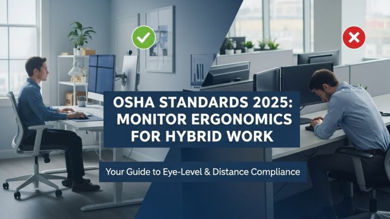 Monitor Distance Eye Level OSHA Standards for 2025 Hybrid Workplaces
