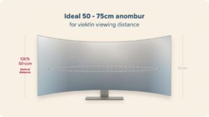 Monitor viewing distance measurement