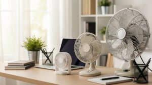 Desk fan home office types including USB and oscillating fans