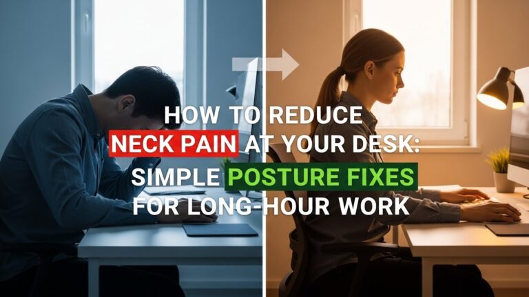 How to Reduce Neck Pain at Your Desk: Simple Posture Fixes for Long-Hour Work