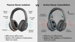 Best headphones for focus and noise isolation comparing passive isolation and ANC