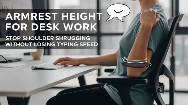 Armrest Height for Desk Work: Stop Shoulder Shrugging Without Losing Typing Speed