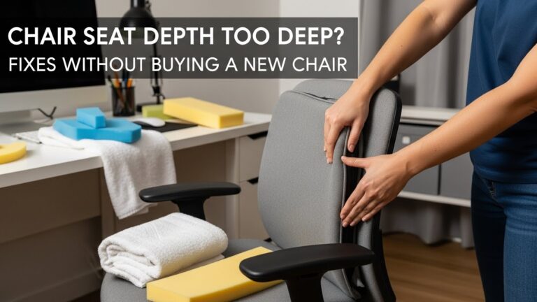 Chair Seat Depth Too Deep? Fixes Without Buying a New Chair(Knee Gap + Lumbar Lock Protocol)