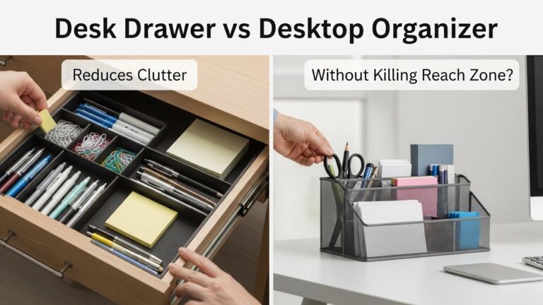 Desk Drawer vs Desktop Organizer Which Reduces Clutter Without Killing Reach Zone
