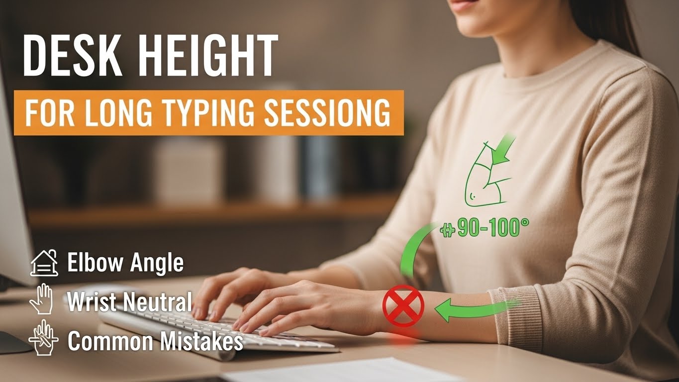 Desk Height for Long Typing Sessions Elbow Angle, Wrist Neutral, and Common Mistakes