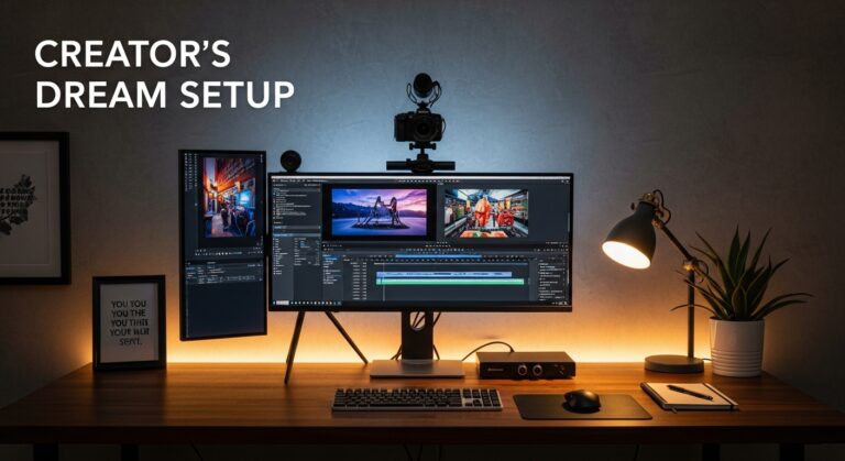 Home Office Setup for Creators: Dual Monitor + Camera + Desk Space Planning