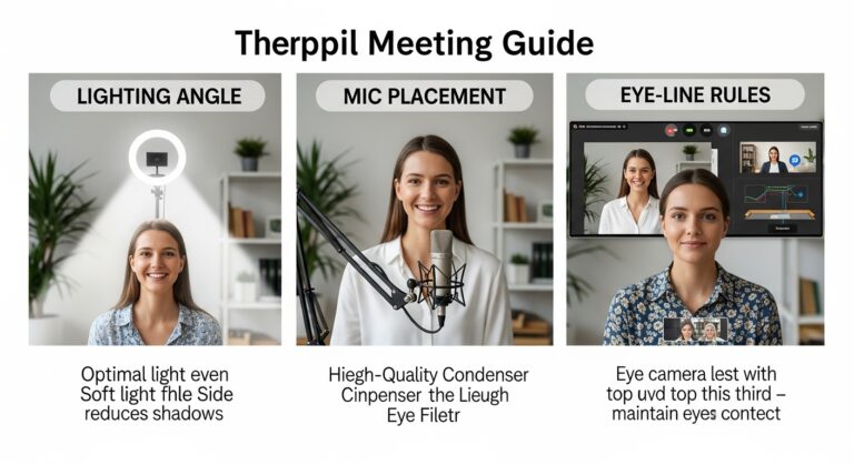 Home Office Setup for Video Meetings: Lighting Angle + Mic Placement + Eye-Line Rules