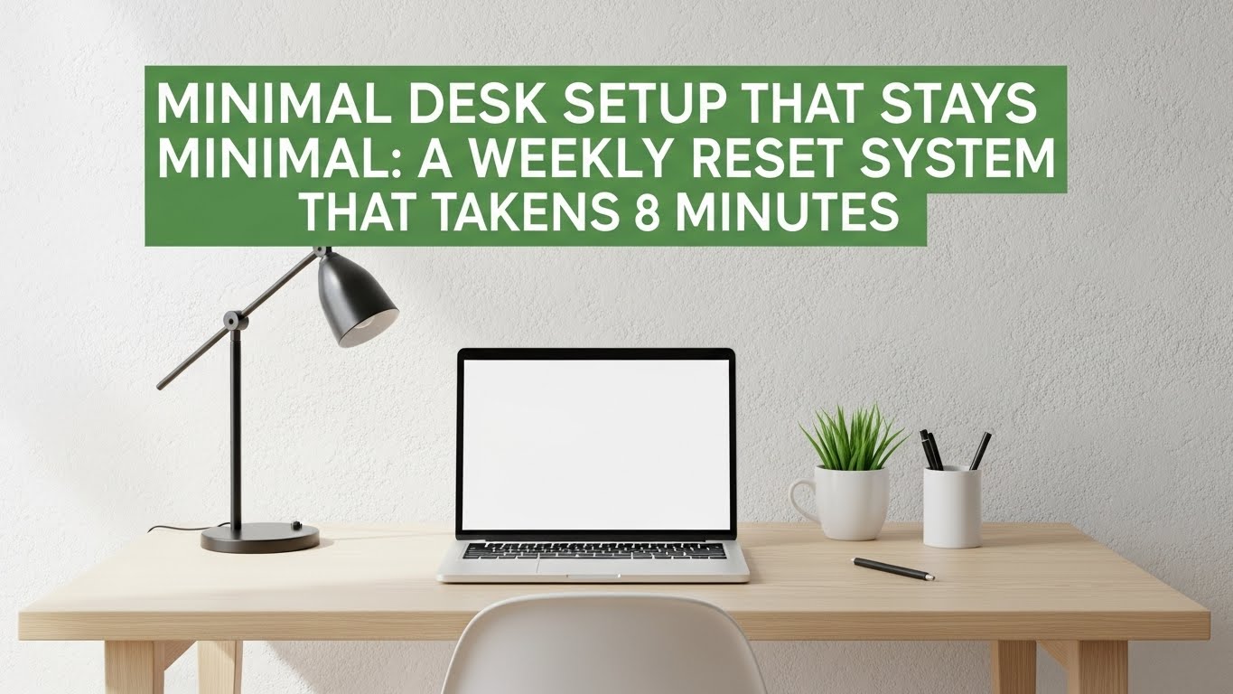 Minimal Desk Setup That Stays Minimal A Weekly Reset System That Takes 8 Minutes